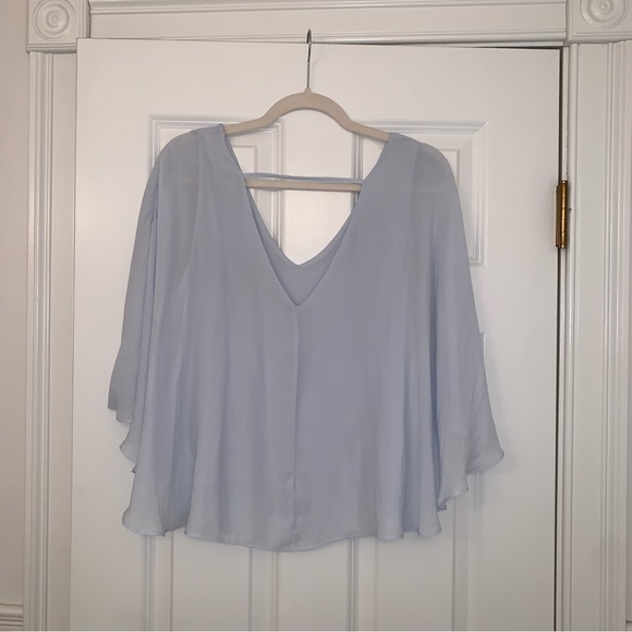 Forever 21 Light Blue Cape Top - Picture 2 of 3